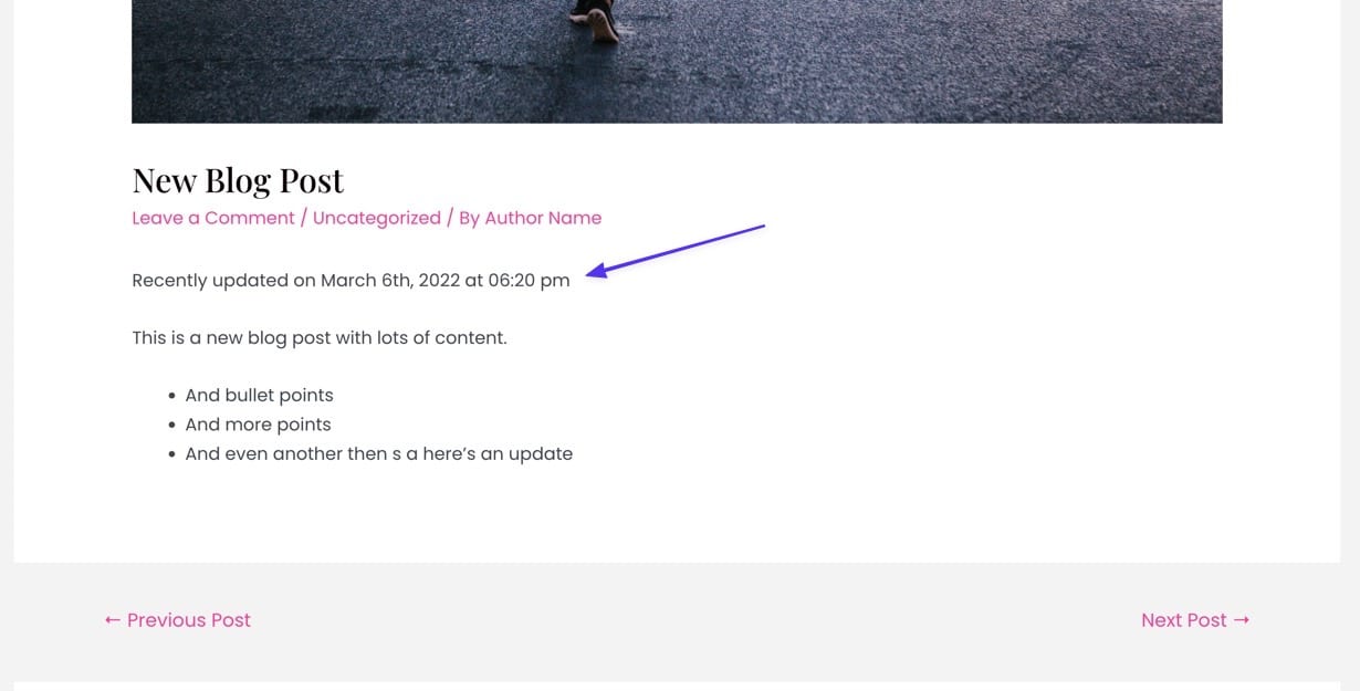 Rezultatul ultimei date actualizate pe front-end-ul Astra