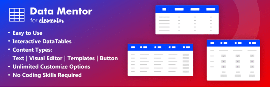 Complemento DataMentor para Elementor