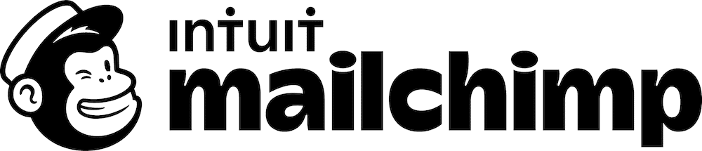 Sigla Mailchimp, care arată mascota Freddie, făcând cu ochiul și cuvintele „Intuit Mailchimp.”.