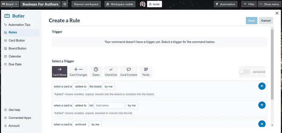 กฎการทำงานอัตโนมัติใน Trello
