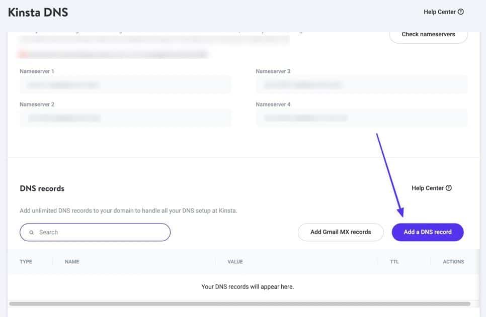 Aggiungi un record DNS