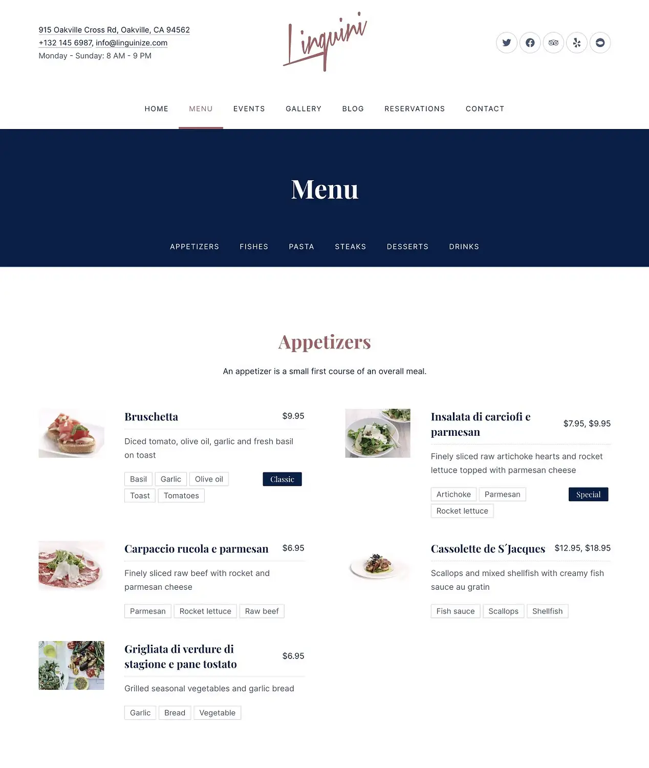 contoh menu online