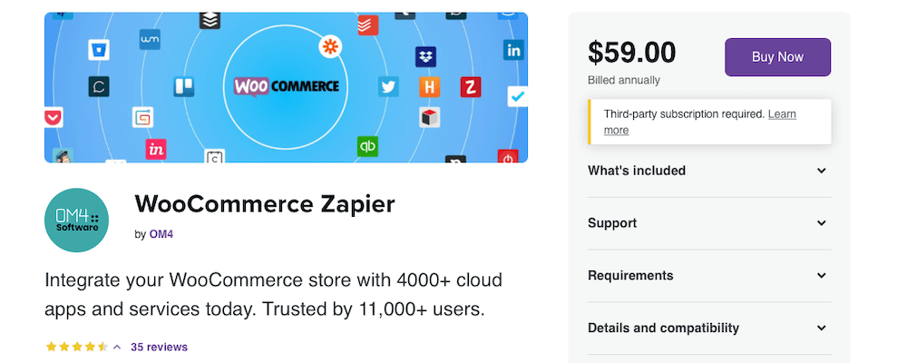 Plugin WooCommerce Zapier.
