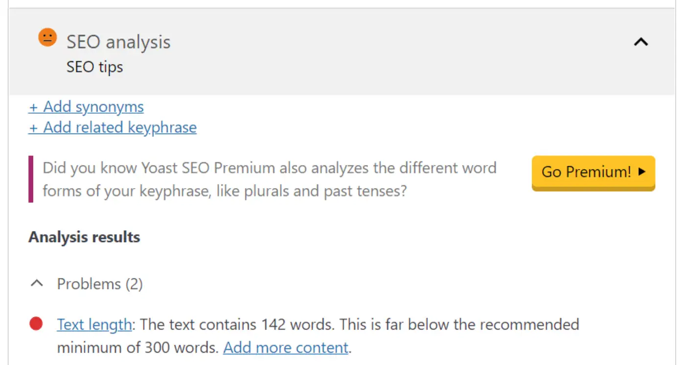 Consigli SEO Yoast per quanto tempo dovrebbe essere un post sul blog