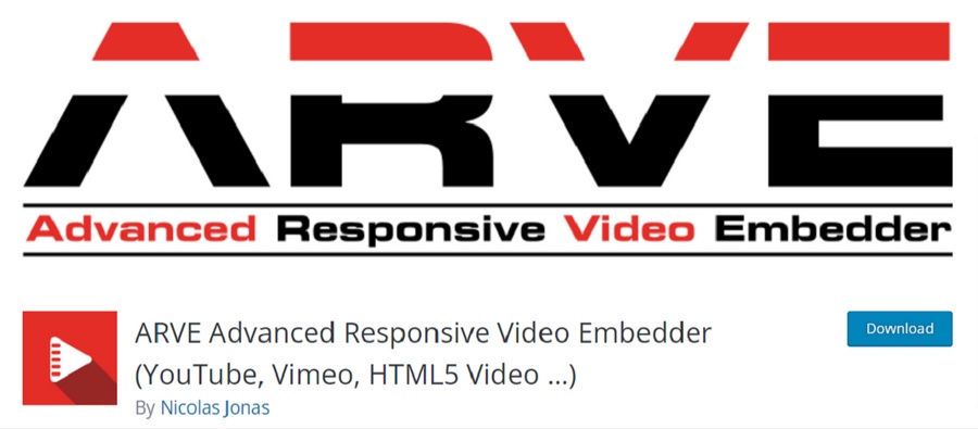 Advanced ResponsiveVideoEmbedderプラグインの製品ページ