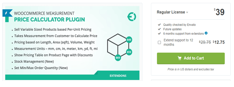 WooCommerce MeasurementPriceCalculatorプラグイン