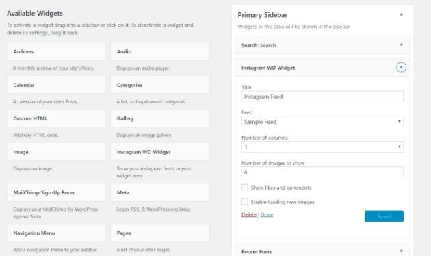widget do instagram para sites wordpress