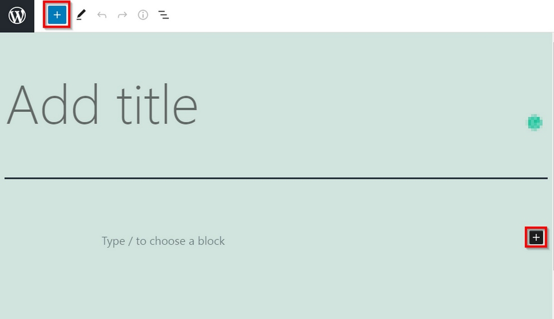 Gutenberg menambahkan blok baru di WordPress