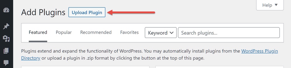 Télécharger le plugin dans WordPress