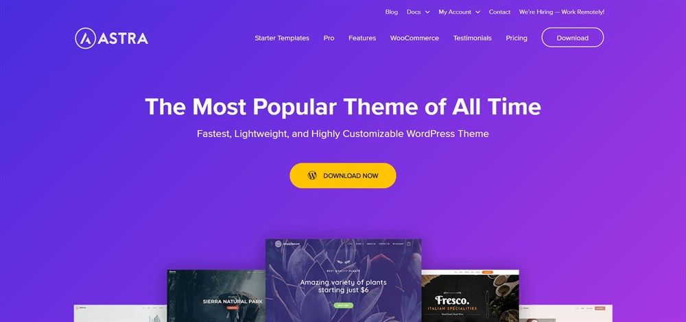 Astra 가장 빠른 WordPress 테마