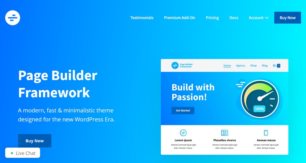 Page Builder 프레임워크 빠른 테마