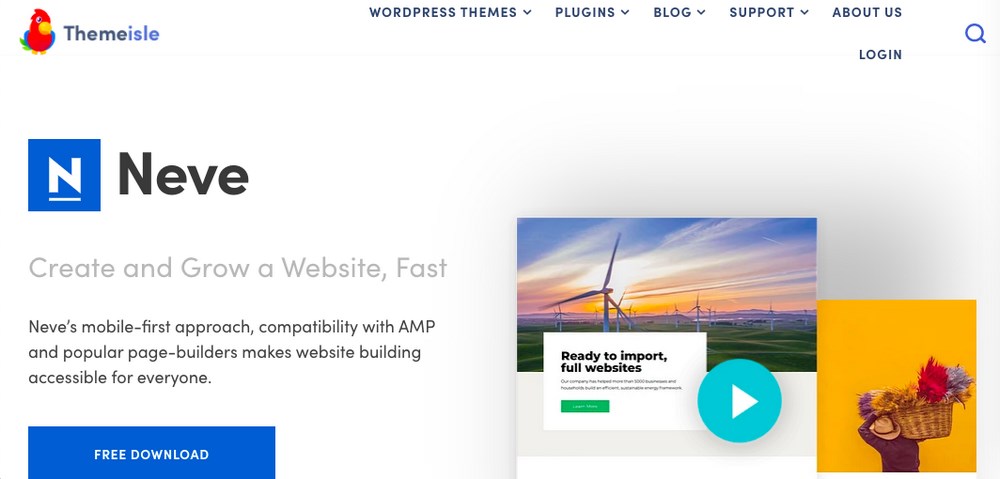 가장 빠른 WordPress 테마 없음