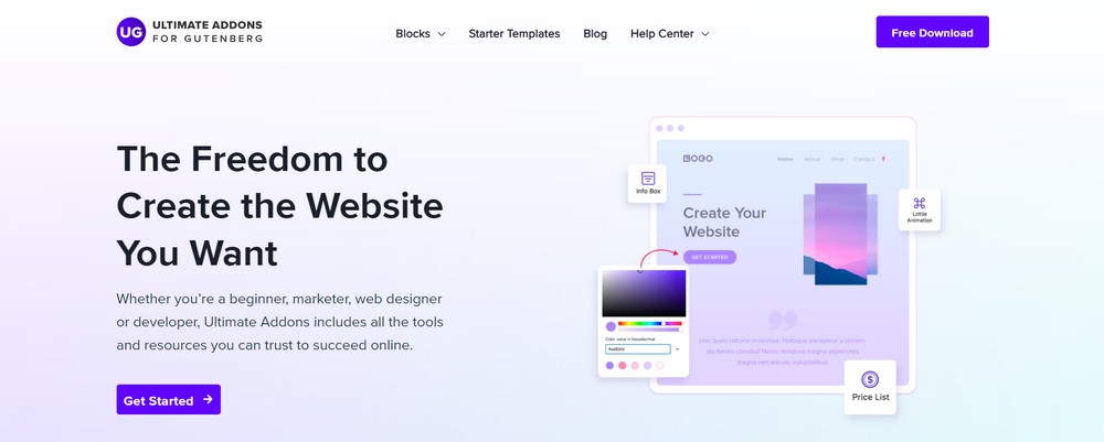 グーテンベルクブロックプラグインの究極のアドオン