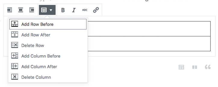 WordPressGutenbergのテーブル