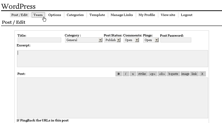 wordpress historique 0.7