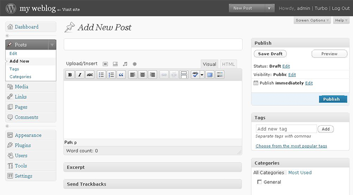 WordPress historique 2008