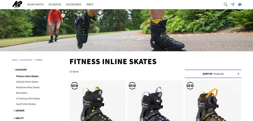K2スポーツのホームページ