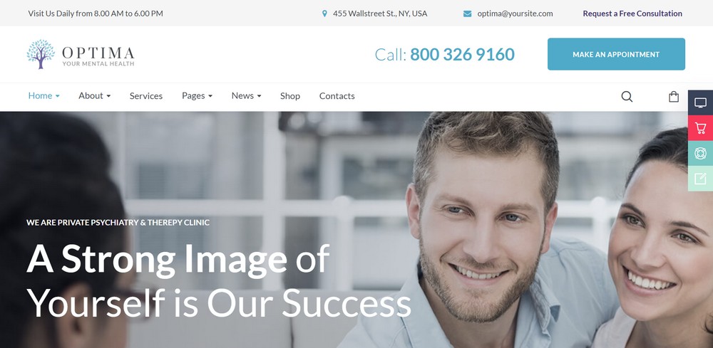 optima WordPress 心理學主題