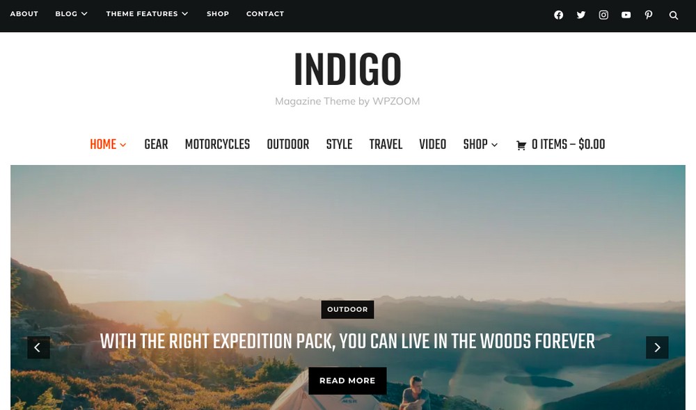 İndigo WordPress teması