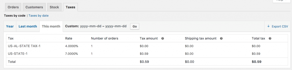 WooCommerce meldet Steuerdaten