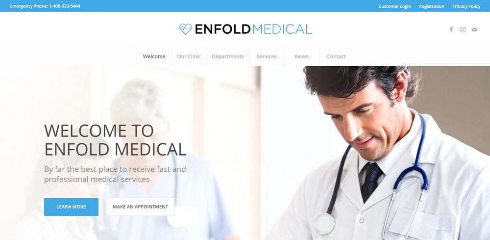 Enfold 医生网站演示