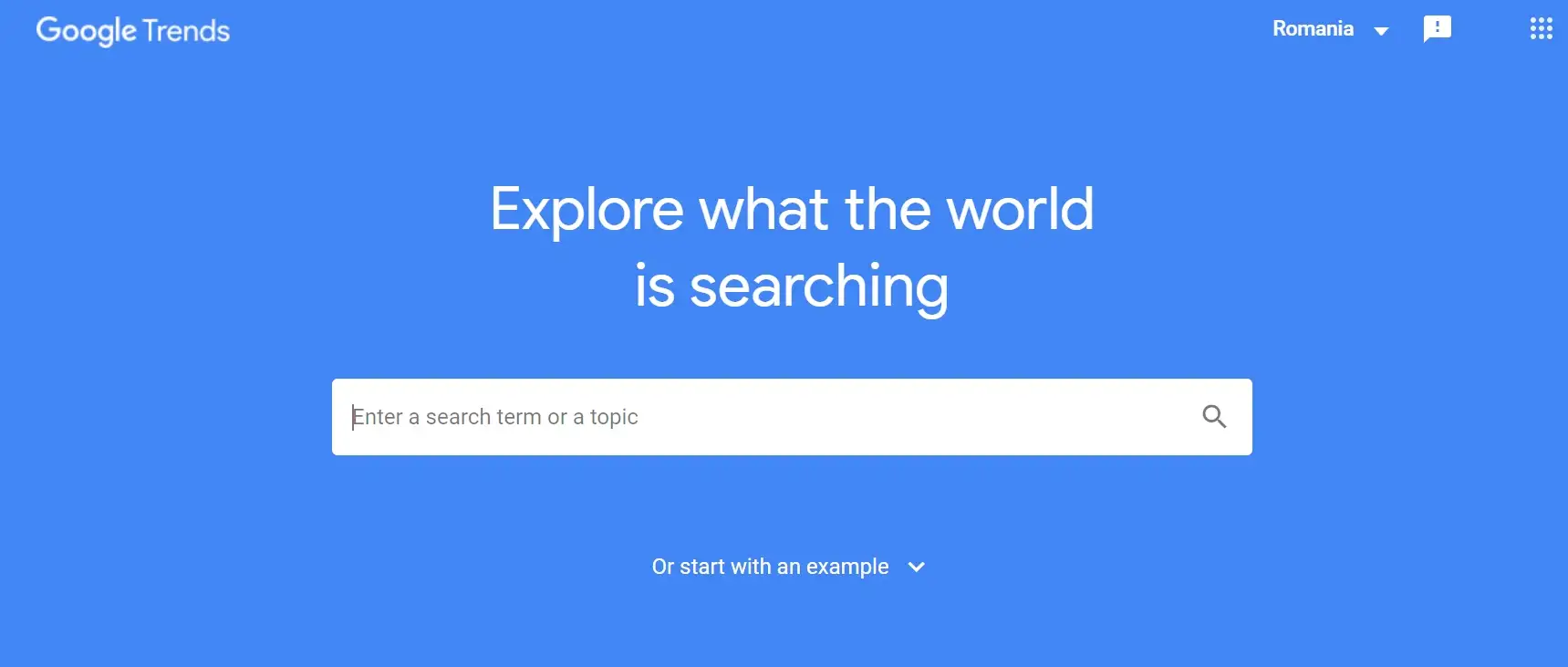 Google 트렌드 방문 페이지