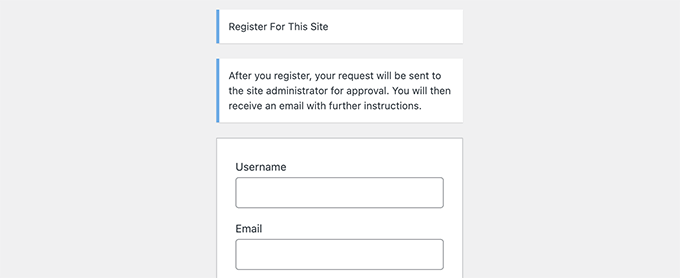 新規ユーザー登録フォーム New user registration form