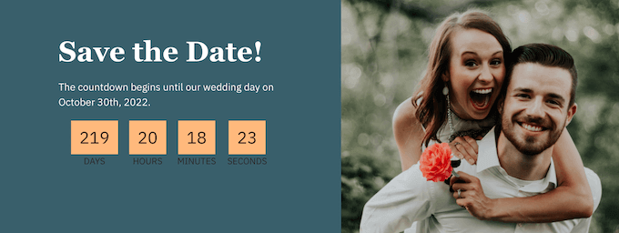 ตัวอย่างไซต์งานแต่งงาน SeedProd SeedProd wedding site example
