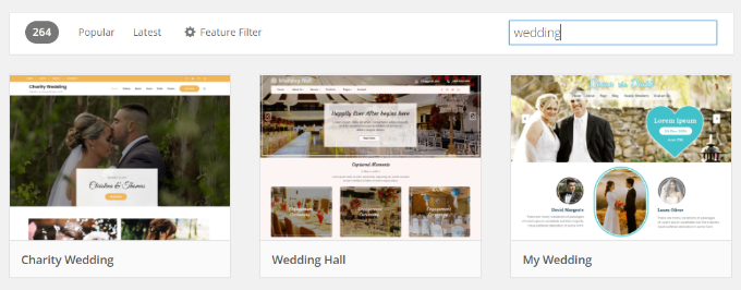 ธีมงานแต่งงานใน WordPress Wedding themes in WordPress