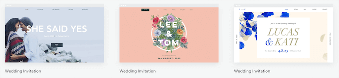 เทมเพลตงานแต่งงานของ Wix Wix wedding templates