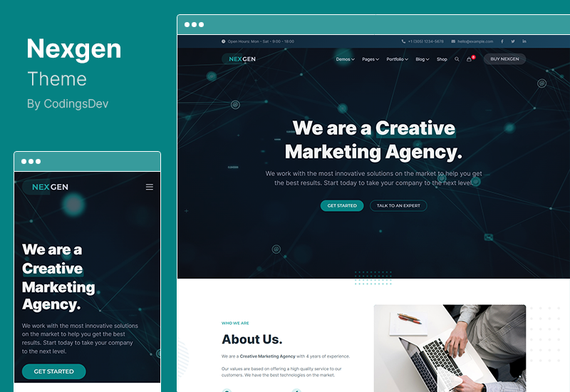 Tema Nexgen - Tema WordPress per consulenza e affari