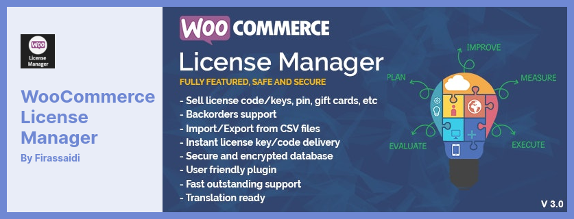 Plugin WooCommerce License Manager - Clés de licence, codes PIN, plugin de vente de cartes-cadeaux pour WordPress