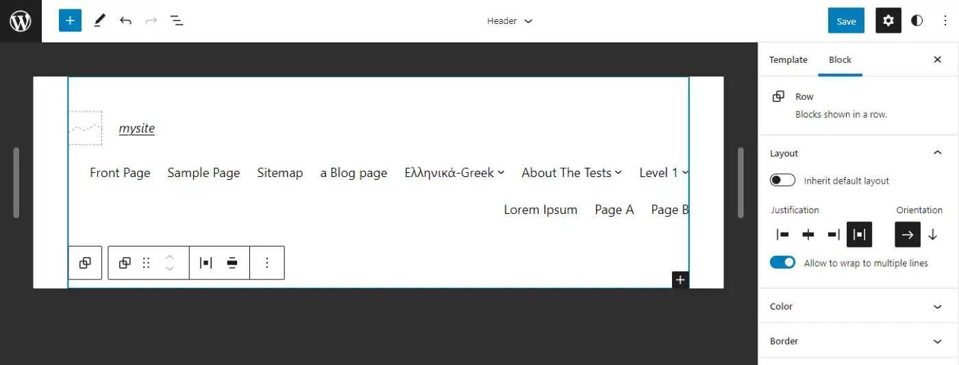 Edycja części szablonu w motywie blokowym WordPress.