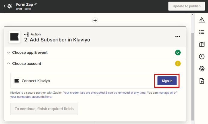 قم بتوصيل Klaviyo