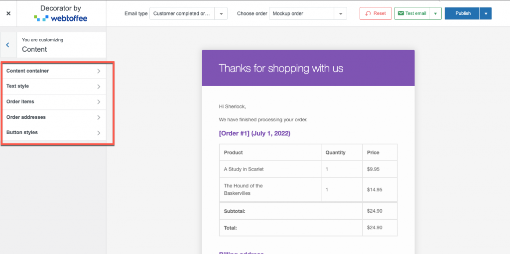 品牌化您的 woocommerce 電子郵件容器