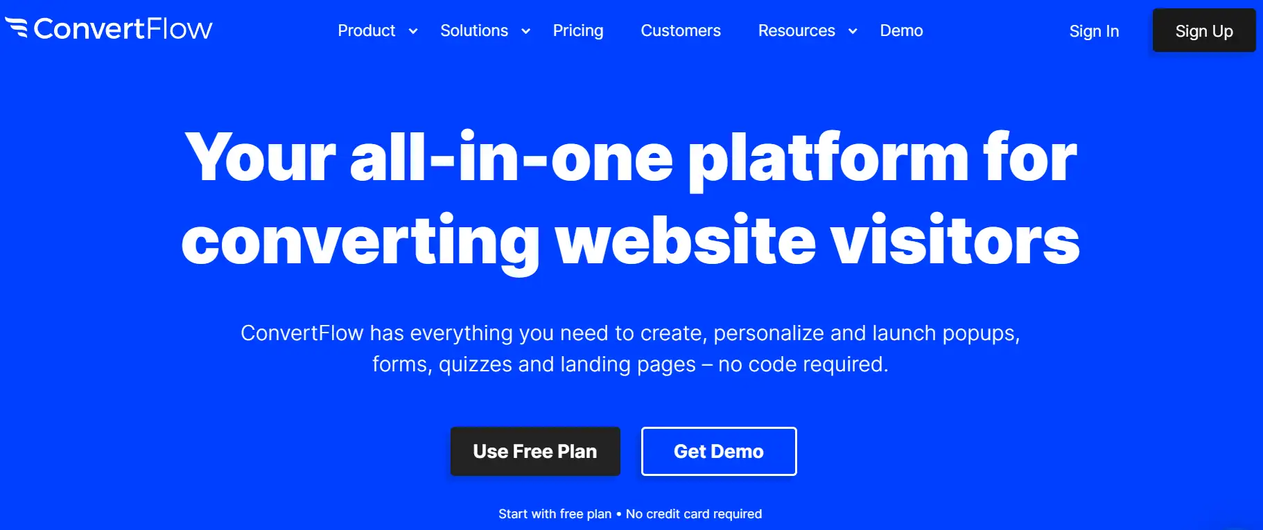 ConvertFlow es uno de los mejores creadores de páginas de destino gratuitos.