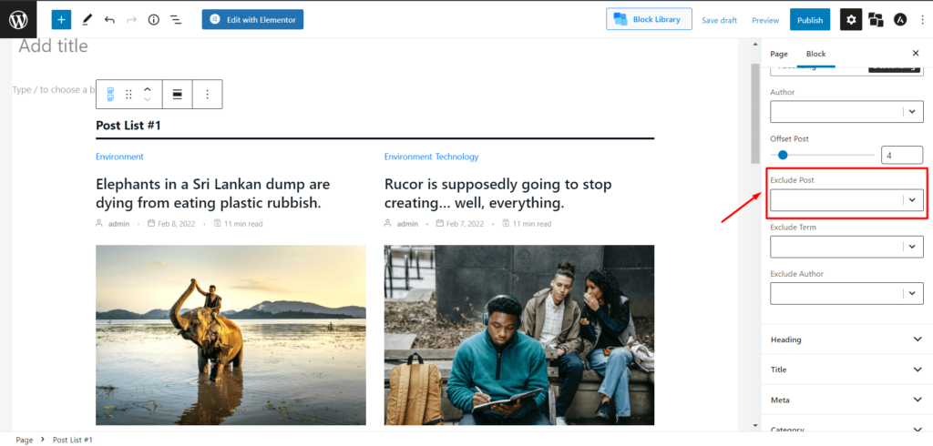 WordPress: pokaż posty z określonych kategorii na stronie 7 Exclude Post