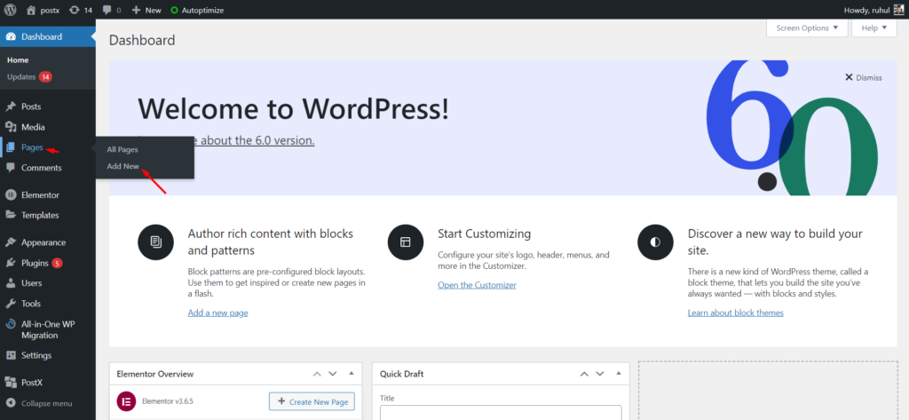 WordPress: pokaż posty z określonych kategorii na stronie 2 Add New Page