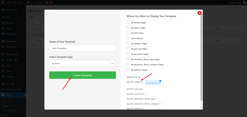 WordPress: pokaż posty z określonych kategorii na stronie 11 Create New Template