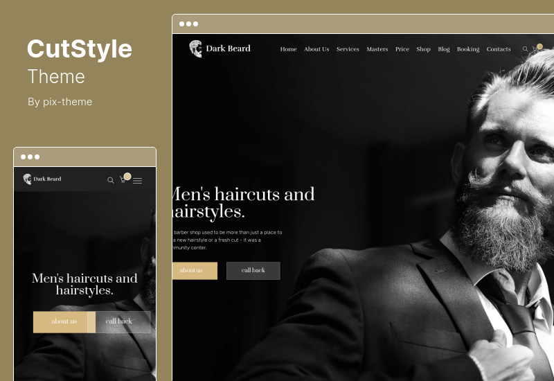 Tema CutStyle - Tema WordPress Barbershop