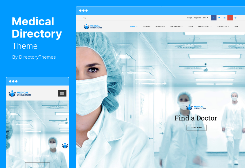 Tema Direktori Medis - Tema WordPress Daftar Dokter Rumah Sakit