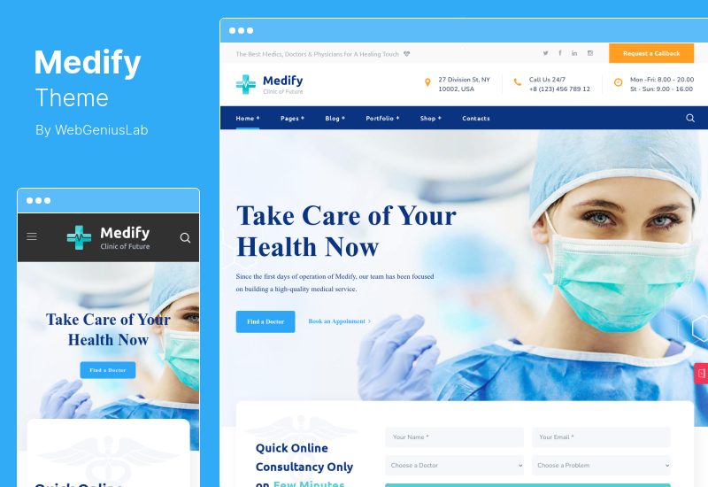 Tema Medify - Tema WordPress Klinik Kesehatan