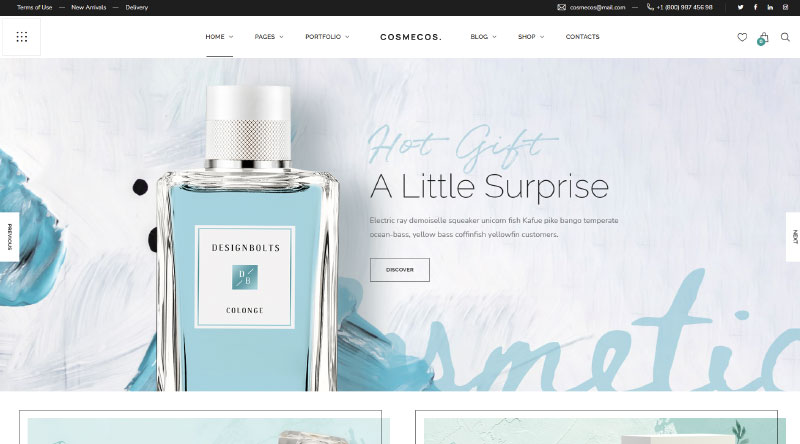 Top 10 atemberaubende WordPress-Themes für Parfüms 8 Cosmecos WordPress Theme