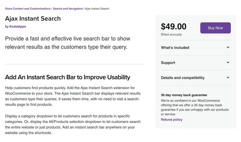 Wtyczka Ajax Instant Search