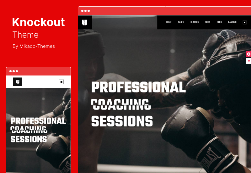 Tema ad eliminazione diretta - Tema WordPress per boxe e arti marziali