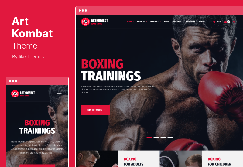 Tema ArtKombat - Tema WordPress per la scuola di boxe e le arti marziali