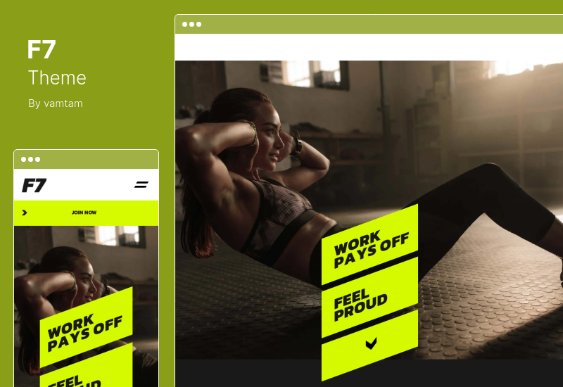 Tema F7 - Tema WordPress Elementor per fitness e palestra
