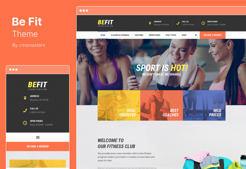 Be Fit Theme - Tema WordPress per palestra, yoga e centri fitness