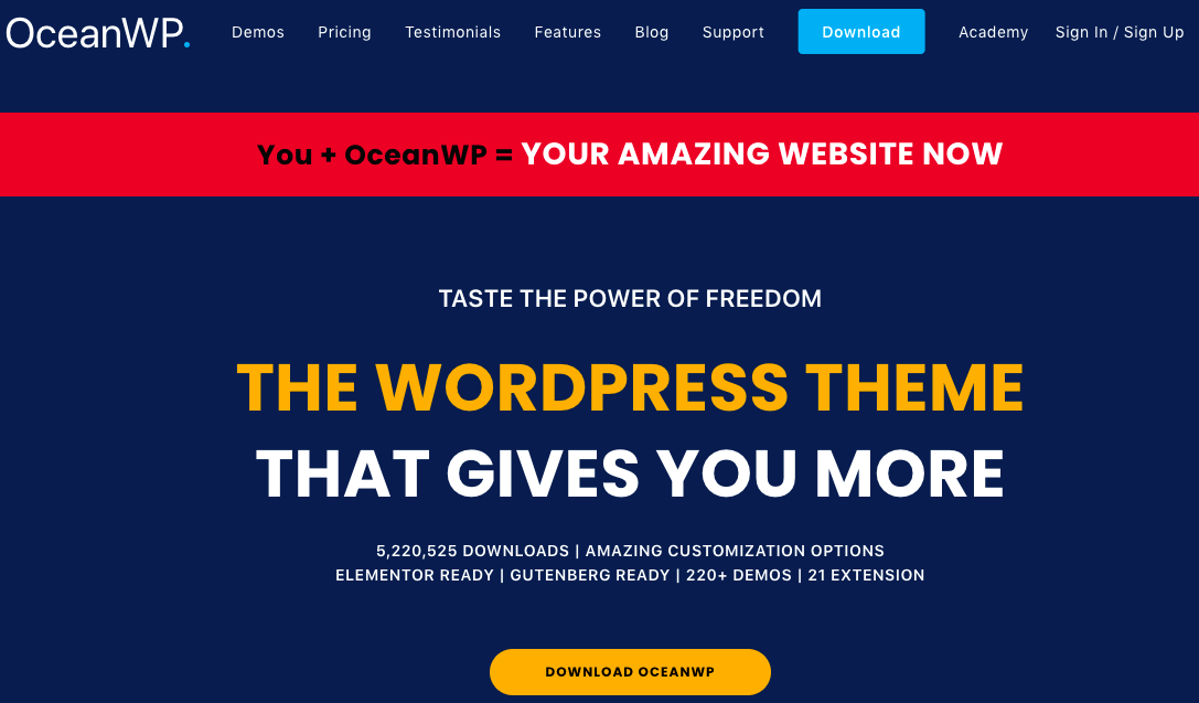 OceanWP 自然 WordPress 主題