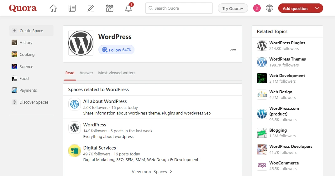 Forum Quora WordPress